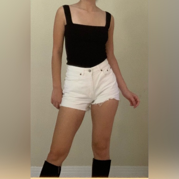 Cheap Monday White Denim Shorts - Picture 5 of 5